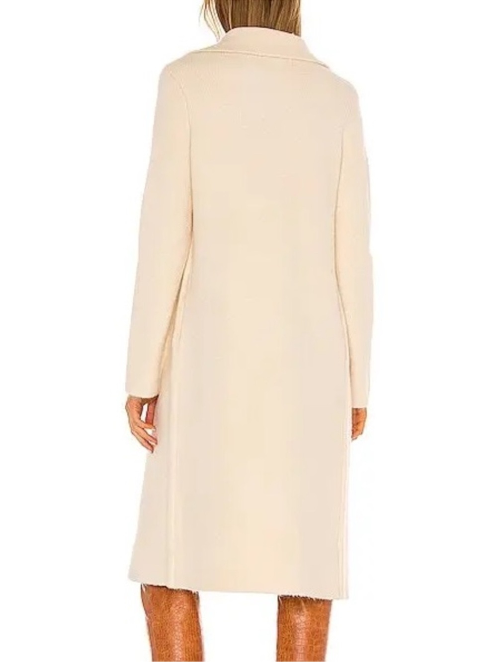 L’Academie London Cardigan Cream Knit Sweater Women’s Size Small Soft Minimalist - Picture 2 of 15